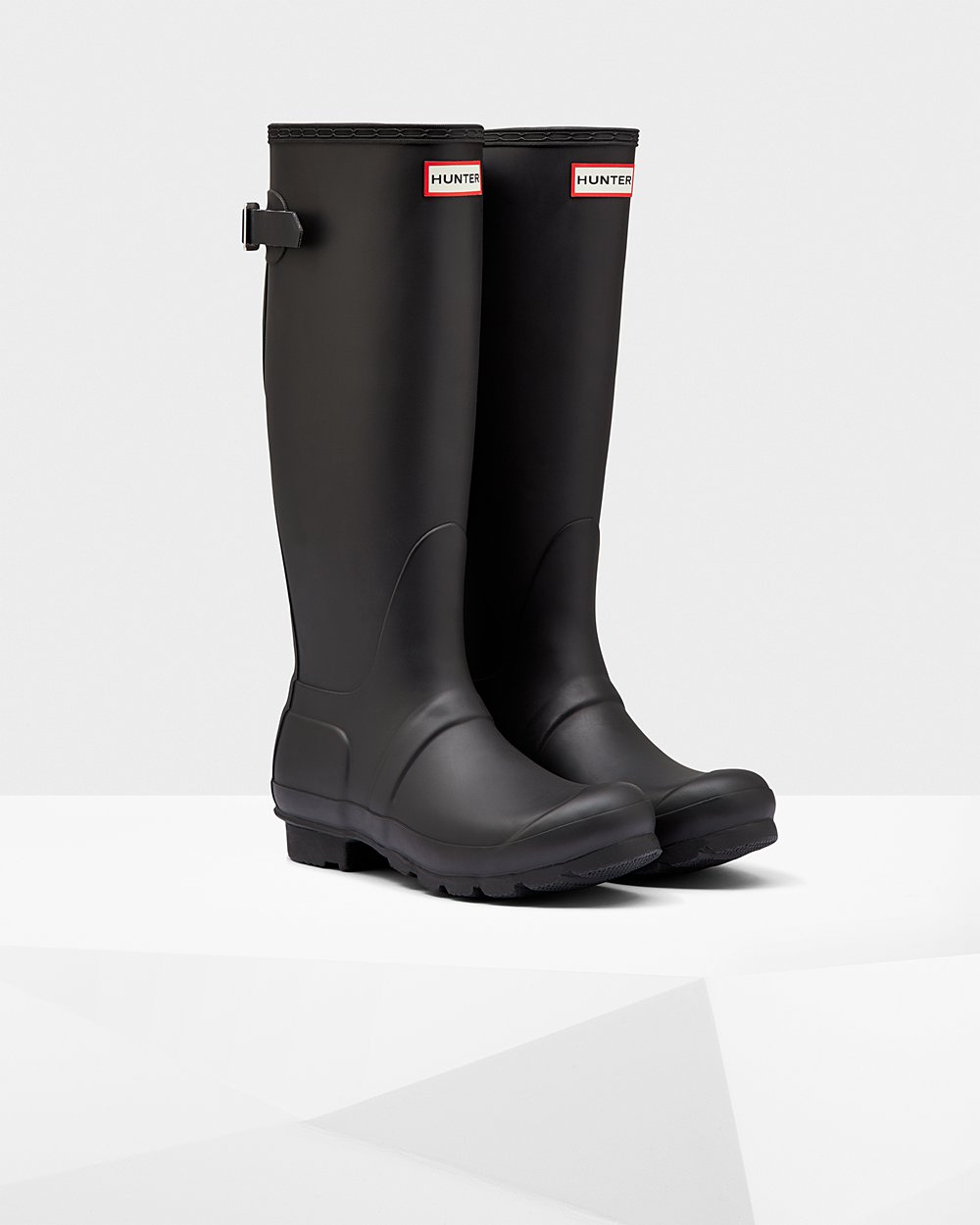 Hunter Original Back Adjustable Tall Rain Boots - Buy Online Womens Black - UYECQZ201